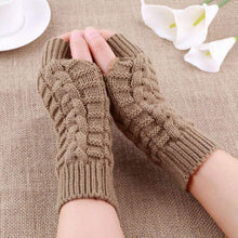 Load image into Gallery viewer, Autumn Winter Women Warmth Knitted Arm Fingerless Gloves Long Stretchy Mittens Men Women Winter Hand Arm Warm Female Gloves