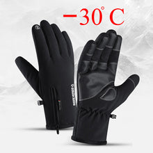 Load image into Gallery viewer, Winter Waterproof Gloves Windproof Anti-Slip Zipper Gloves Men Women Riding Skiing Warm Fluff Comfortable Gloves Thickening