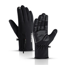 Load image into Gallery viewer, Winter Waterproof Gloves Windproof Anti-Slip Zipper Gloves Men Women Riding Skiing Warm Fluff Comfortable Gloves Thickening